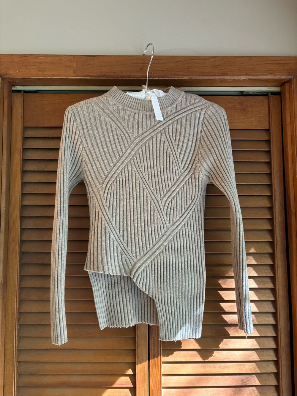 Asymmetric Crewneck Sweater